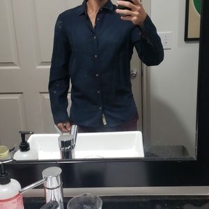 Mens diesel denim button down